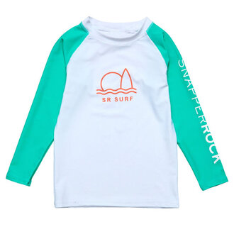 SNAPPER ROCK SNAPPER ROCK GEO SURF SUSTAINABLE LS RASH TOP WHITE