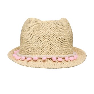 SNAPPER ROCK SNAPPER ROCK PINK POMPOM FEDORA NATURAL