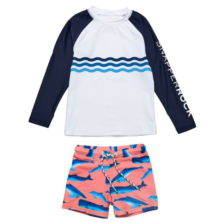 SNAPPER ROCK SNAPPER ROCK WHALE TAIL LS BABY SET PEACH