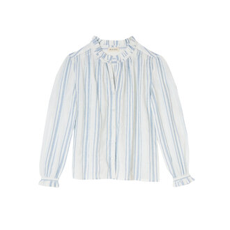MABE CHRISSIE L/S TOP WHITE STRIPE