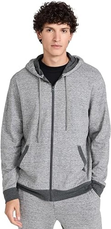 FAHERTY FAHERTY double knit zip hoodie light carbon heather