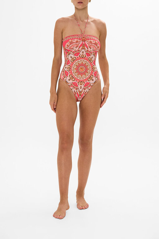 CAMILLA CAMILLA BANDEAU ONE PIECE WITH HALTER TIE SHELLGAM