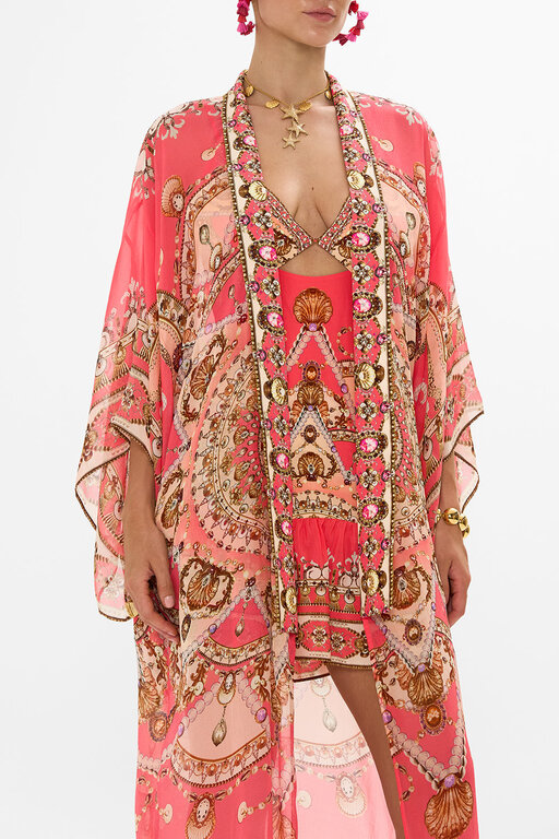 CAMILLA CAMILLA KIMONO LAYER WITH COLLAR SHELL GAMES