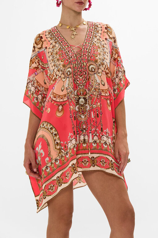 CAMILLA CAMILLA SHORT LACE UP KAFTAN SHELL GAMES