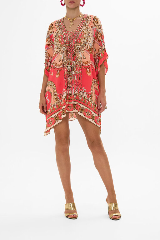 CAMILLA CAMILLA SHORT LACE UP KAFTAN SHELL GAMES