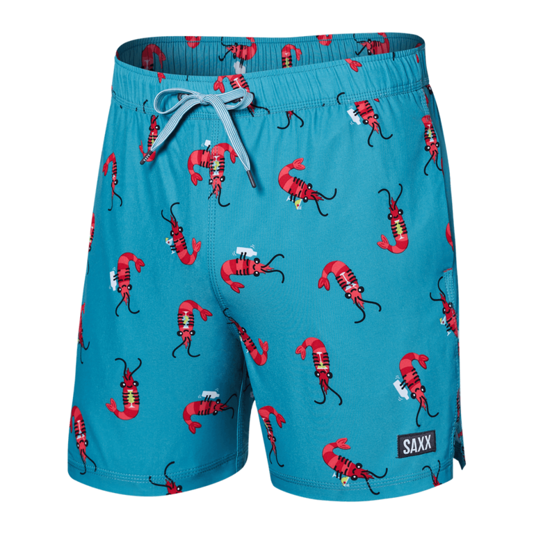 SAXX OH BUOY 2N1 5"VOLLEY SWIM SHORT - SHRIMP COCKTAIL