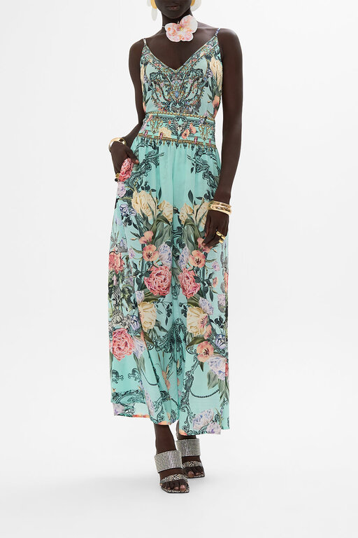 CAMILLA CAMILLA SHIRRED WAIST PANT PETAL PROMISE LAND