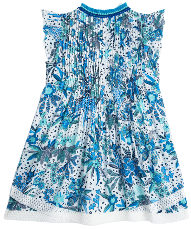 POUPETTE ST BARTH POUPETTE ST BARTH MINI DRESS SASHA V KIDS BLUE SAVANA