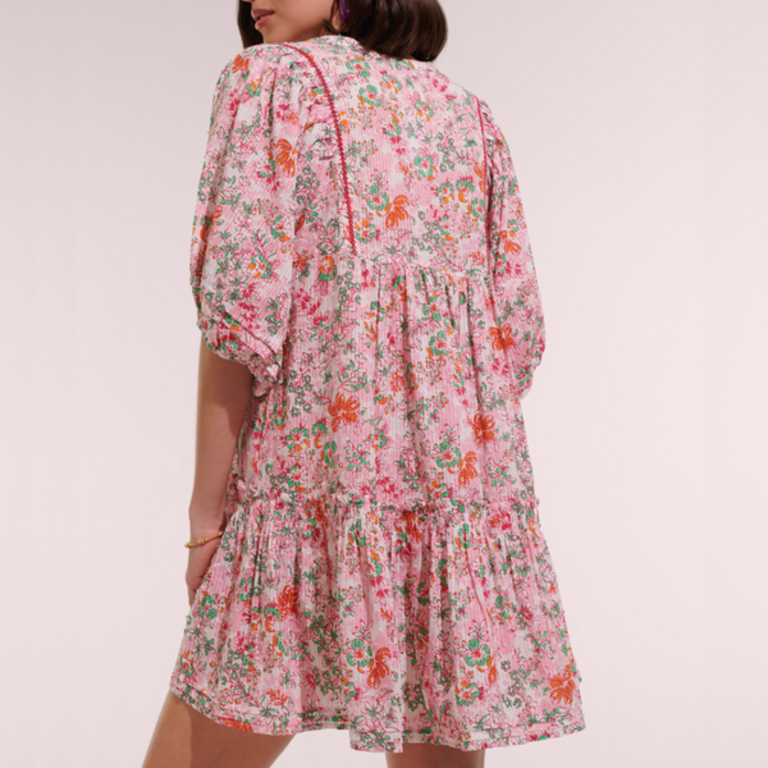 POUPETTE ST BARTH POUPETTE ST BARTH MINI DRESS ARIA CT STRIPE PINK SWEET LIBERTY