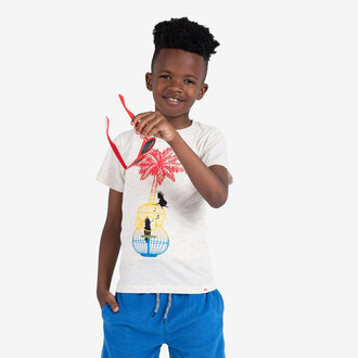 APPAMAN Appaman graphic short sleeve tee - song birds white