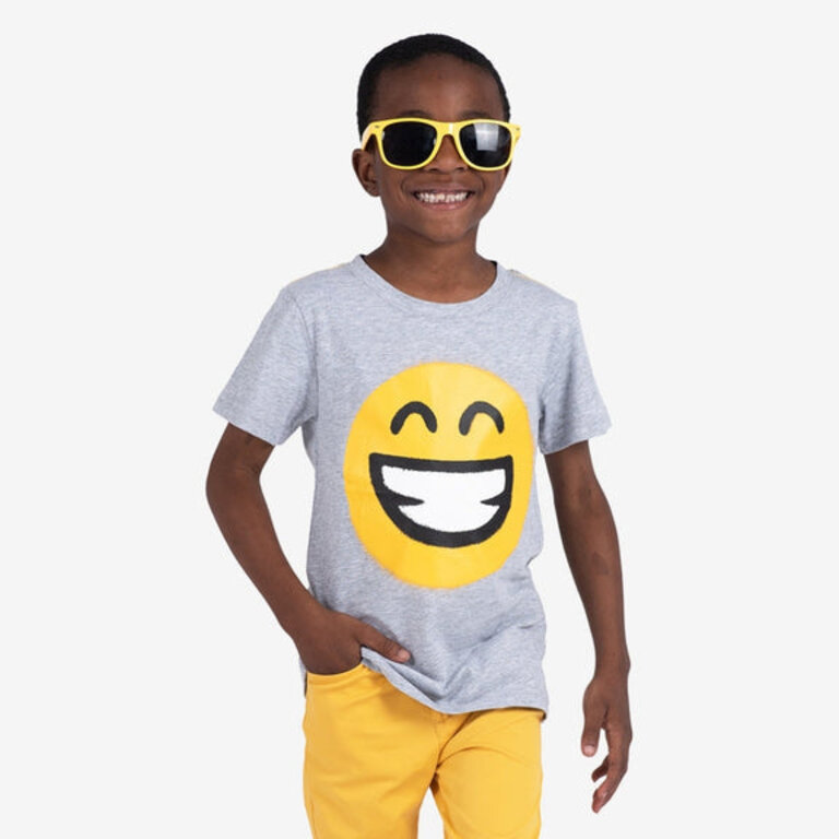 APPAMAN Appaman graphic short sleeve tee - keep smiling heather mist