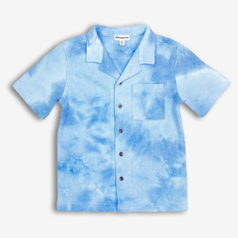 APPAMAN Appaman resort shirt blue tie dye