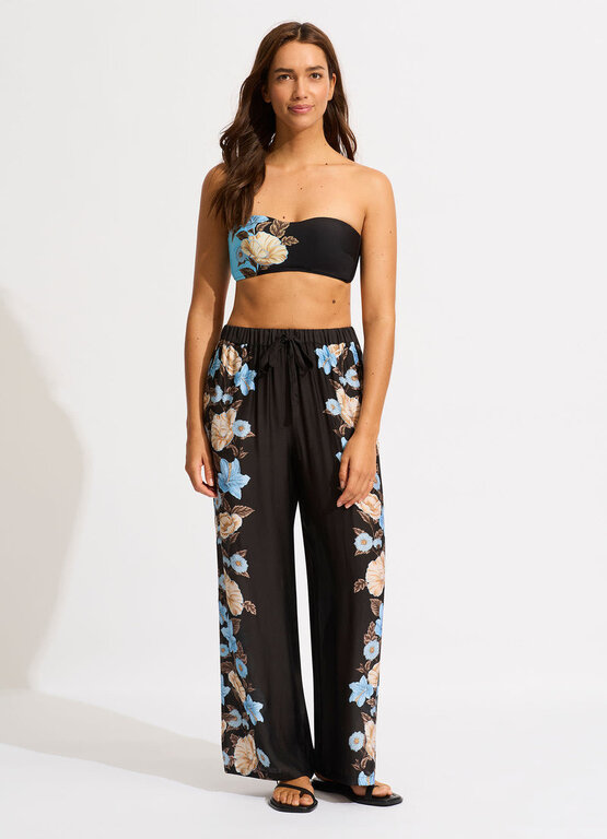 SEAFOLLY Seafolly Garden Party Wide Leg Pant Black