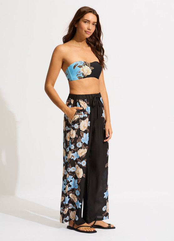 SEAFOLLY Seafolly Garden Party Wide Leg Pant Black