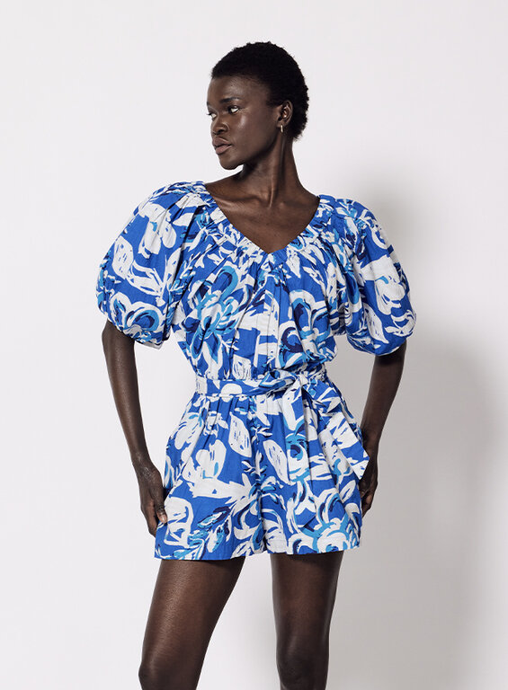 CLEOBELLA CLEOBELLA THALIA ROMPER AZURE PRINT