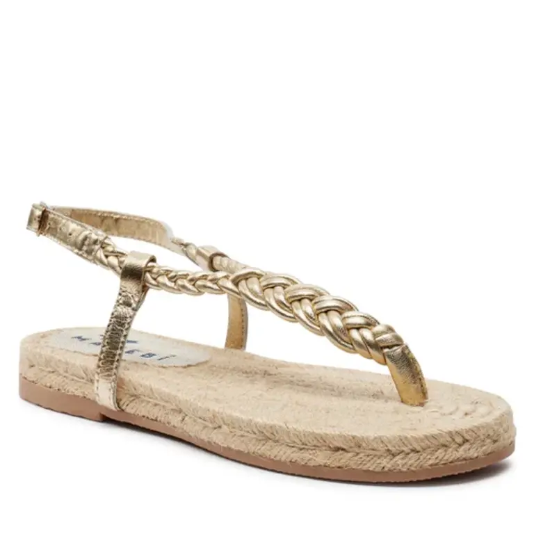 MANEBI Manebi jute sandals platinum braid ankle strap