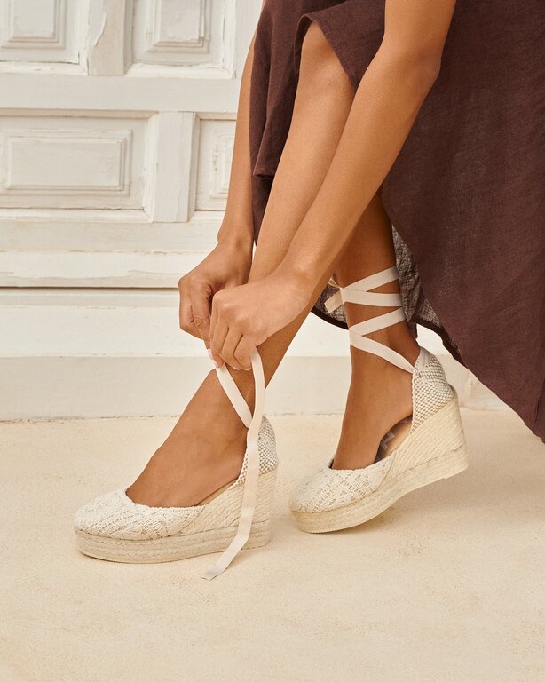 MANEBI Manebi wedge espadrilles crochet