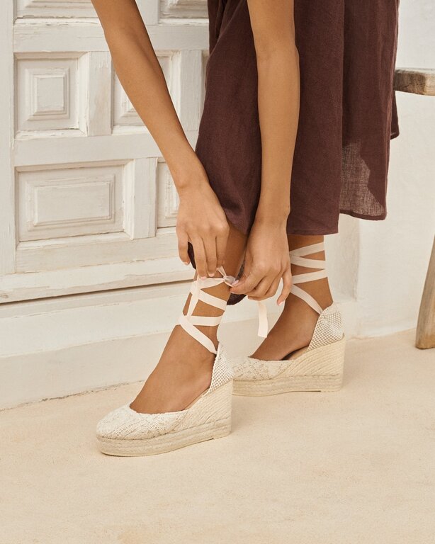 MANEBI Manebi wedge espadrilles crochet