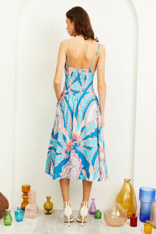 LOVE THE LABEL Love the Label Chloe Midi Dress Bennett Print