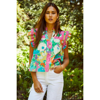 LOVE THE LABEL Love the Label Sara Top Allegra Floral Print