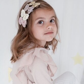 ROCKAHULA ROCKAHULA Scattered Heart and Gold Bow Clips