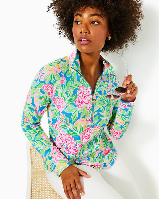 LILLY PULITZER LILLY PULITZER UPF 50+ SKIPPER POPOVER MULTI GROVE GARDEN