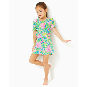 LILLY PULITZER LILLY PULITZER MINI ADLEY ROMPER MULTI GROVE GARDEN