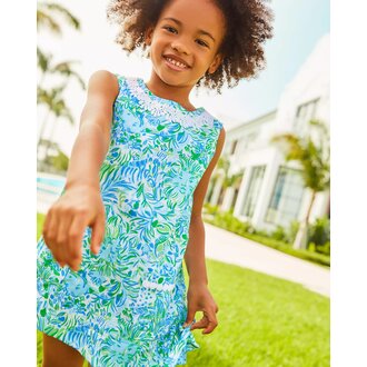 LILLY PULITZER LILLY PULITZER LITTLE LILLY CLASSIC SHIF HYDRA BLUE DANDY LIONS