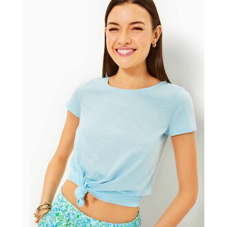 LILLY PULITZER LILLY PULITZER ETTA SCOOP-NECK HYDRA BLUE