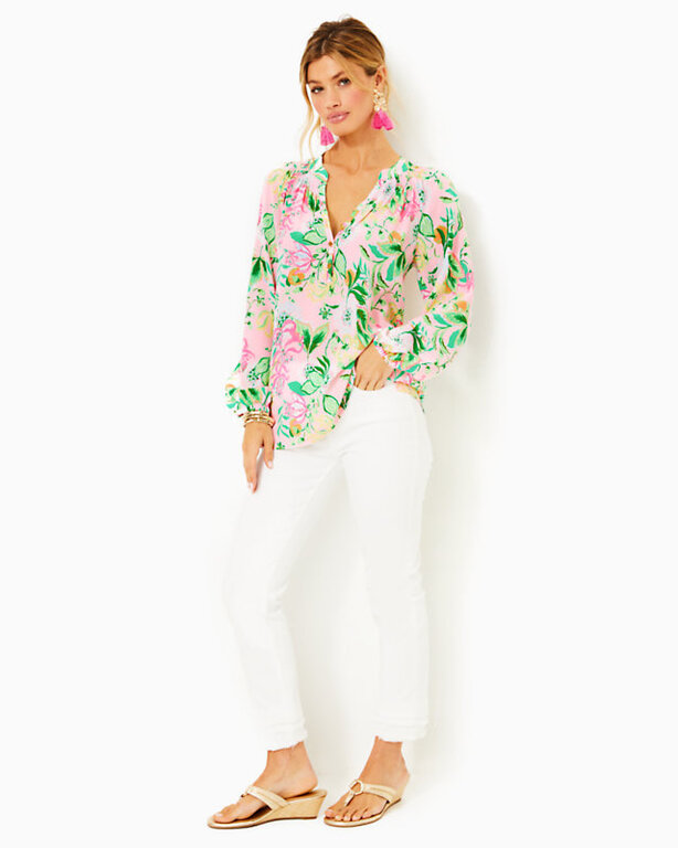 LILLY PULITZER LILLY PULITZER ELSA TOP MULTI VIA AMORE SPRITZER