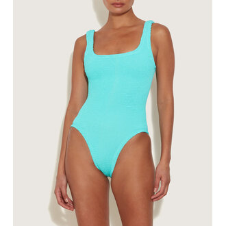 HUNZA G HUNZA G SQUARE NECK SWIM  AQUA