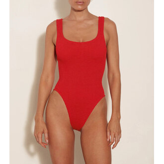 HUNZA G HUNZA G SQUARE NECK SWIM  RED
