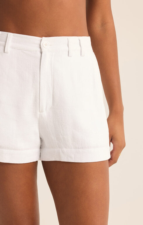 Z SUPPLY Z Supply Micah Linen Short White