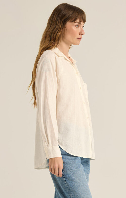 Z SUPPLY Z Supply The Perfect Linen Top White