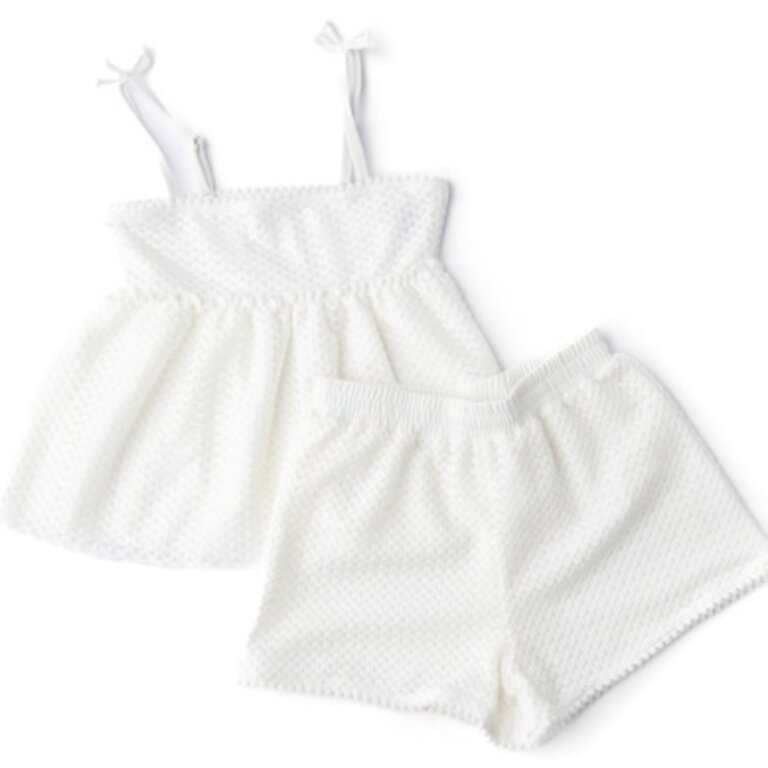SHADE CRITTERS Shade Critters 2pc short set-crcht-wht white