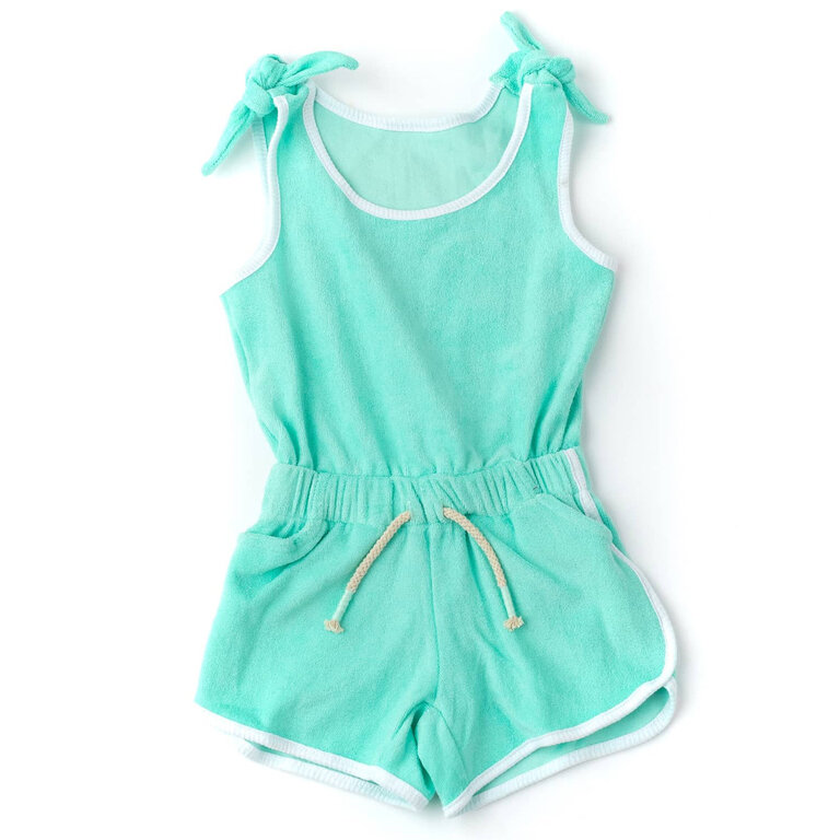 SHADE CRITTERS Shade Critters terry romper - mint mint