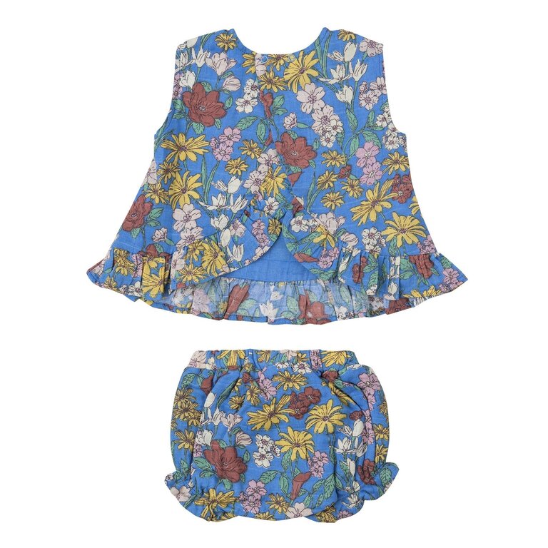 ANGEL DEAR Angel Dear SB Wild Daisies RuffleBack Top & Bloomer