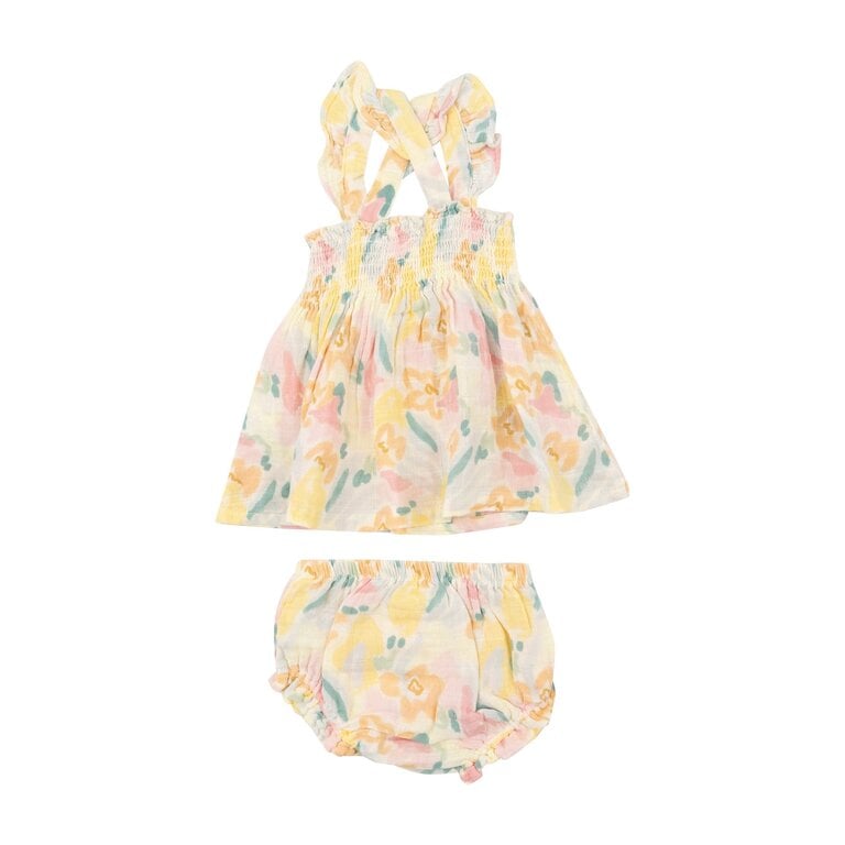 ANGEL DEAR Angel Dear SB Paris Bouquet Ruffle Strap Smocked Top + DC