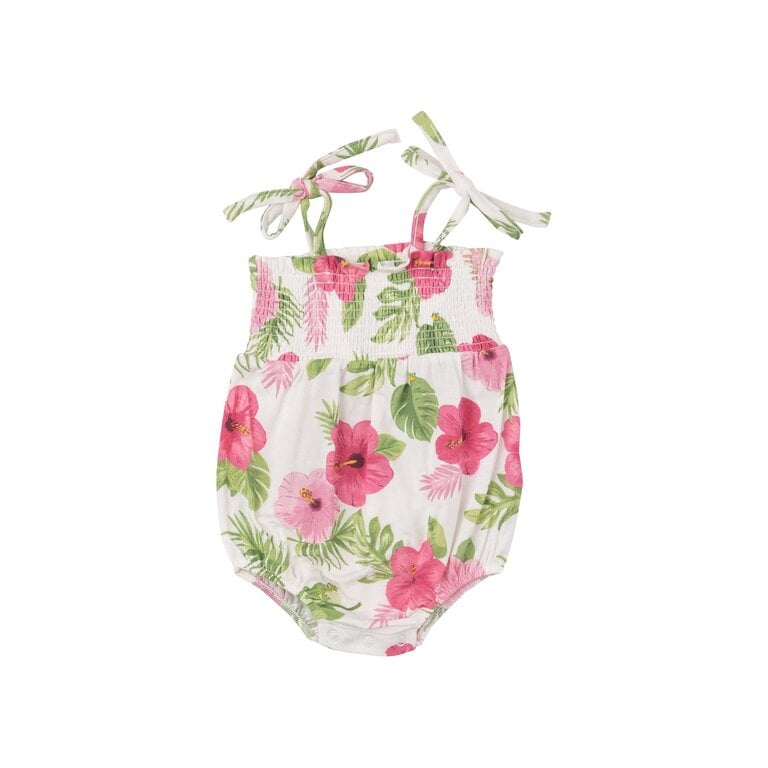 ANGEL DEAR Angel Dear SB Hibiscus Tie Strap Smocked Bubble