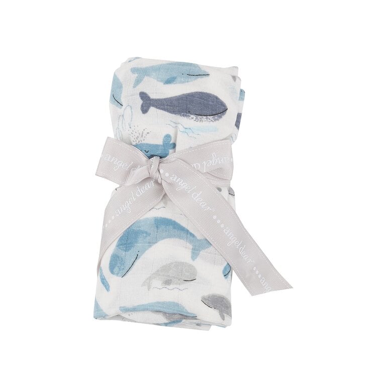 ANGEL DEAR Angel Dear SB Blue Whales Swaddle Blanket