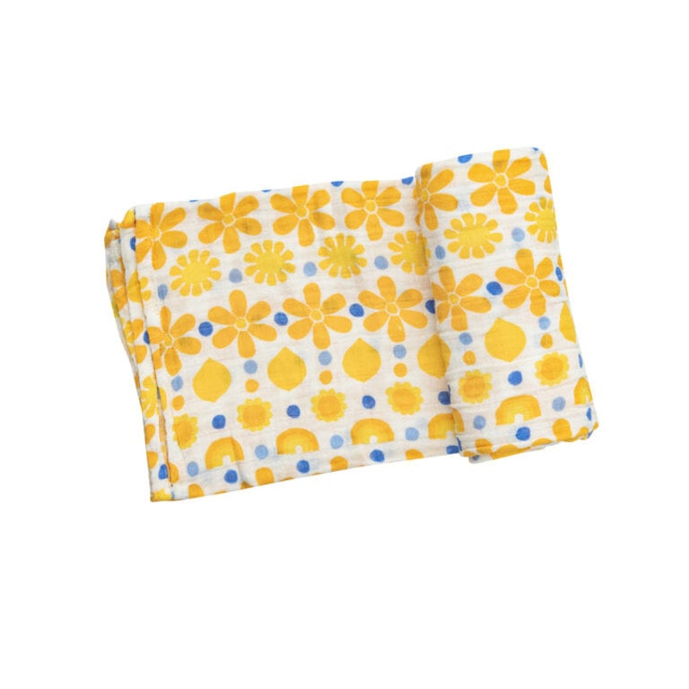 ANGEL DEAR Angel Dear SB Sunny Lemon Geo Swaddle Blanket