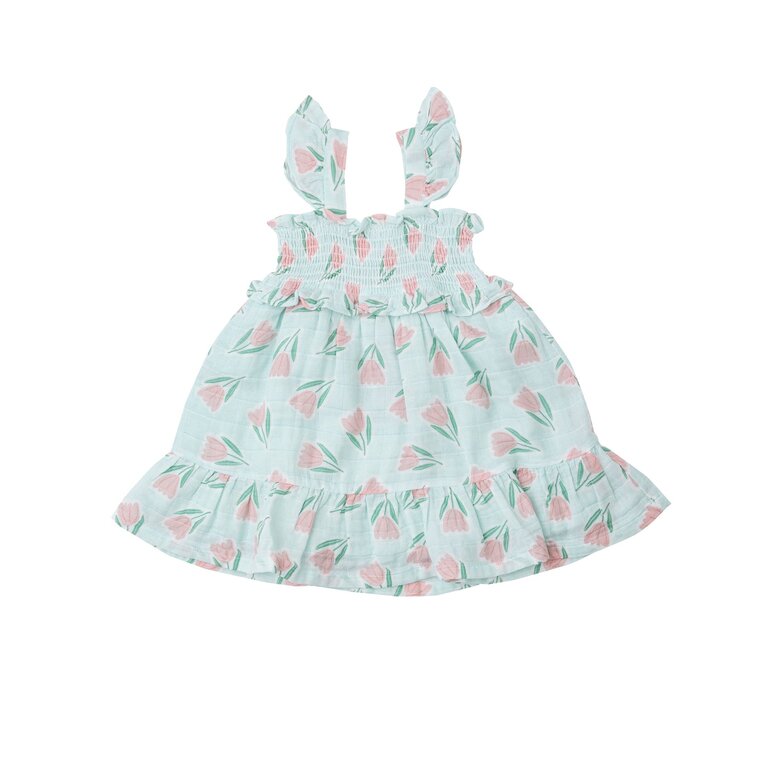 ANGEL DEAR Angel Dear SB Tulips Smocked Ruffle Sundress