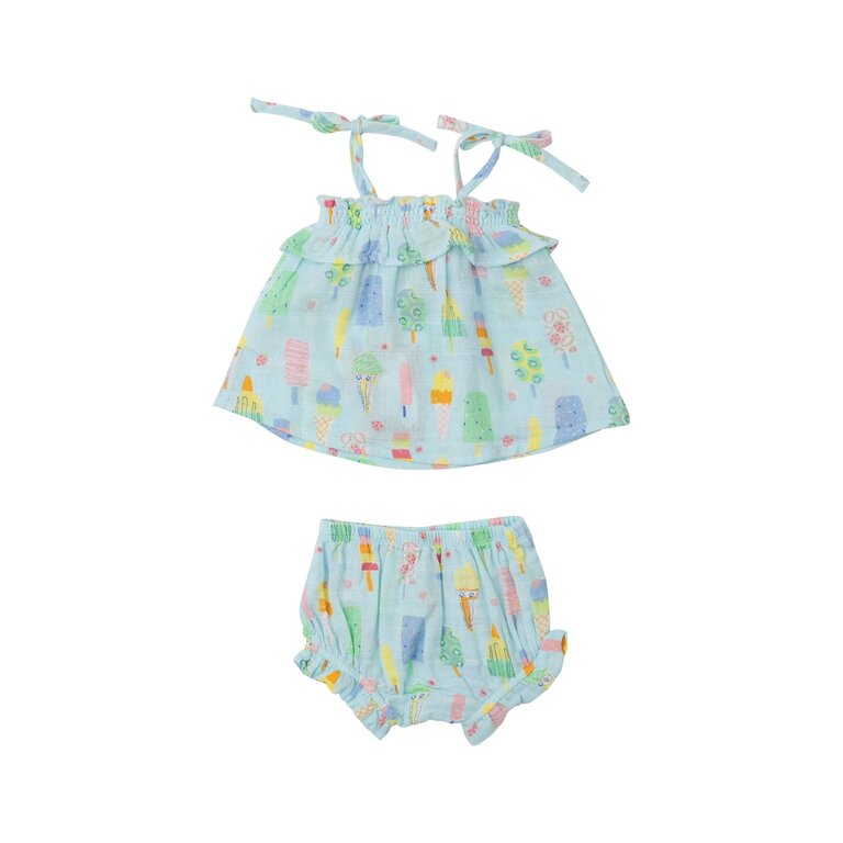 ANGEL DEAR Angel Dear SB Fruit Dream Popsicles Ruffle Top + Bloomer