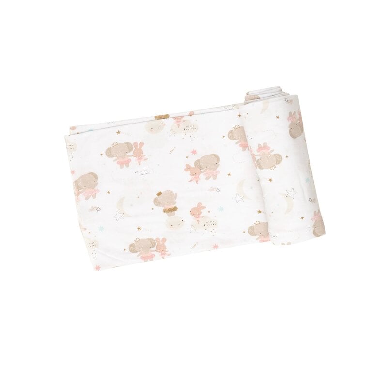 ANGEL DEAR Angel Dear SB Elephant + Bunny Ballerinas Swaddle Blanket