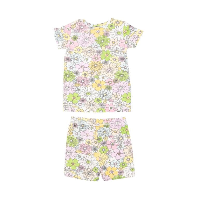 ANGEL DEAR Angel Dear SB Mixed RetroFloral Short LoungeWear Set