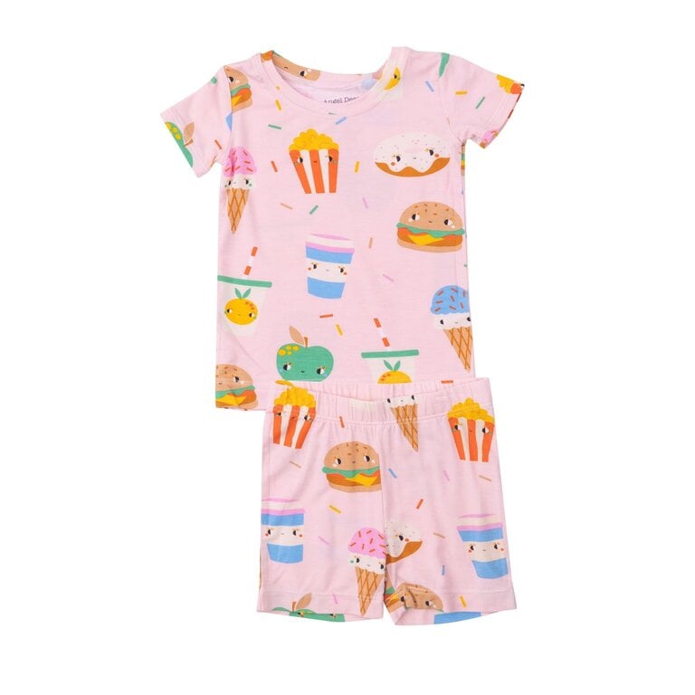 ANGEL DEAR Angel Dear SB Send Snacks Pink Short LoungeWear Set