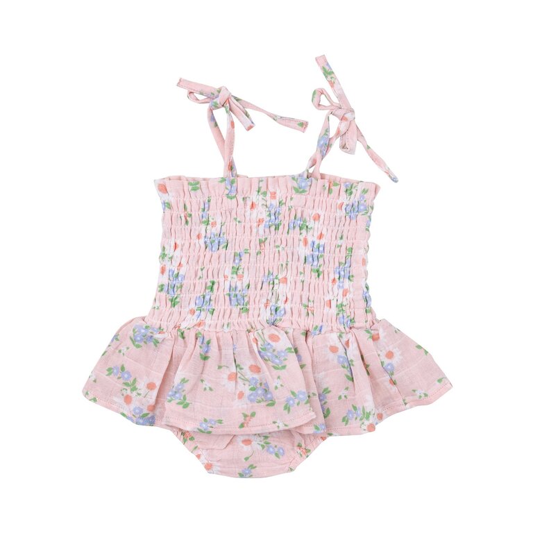 ANGEL DEAR Angel Dear SB Gathering Daisies Smocked Bubble + Skirt