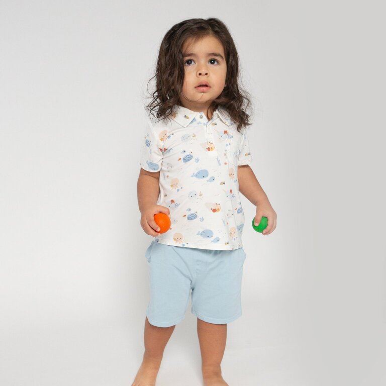 ANGEL DEAR Angel Dear SB Cute Ocean Polo Shirt & Short Set