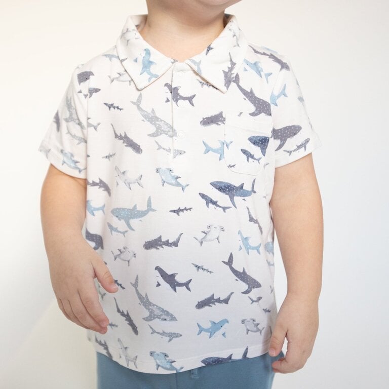 ANGEL DEAR Angel Dear SB Sharks Polo Shirt & Short Set