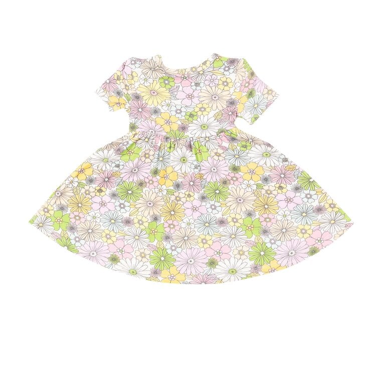 ANGEL DEAR Angel Dear SB Mixed Retro Floral Twirly S/S Dress